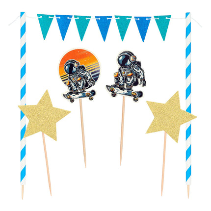 Space Party Cake topper 5 piece