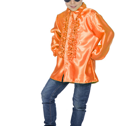 Chemisier Disco 70S Orange Boy