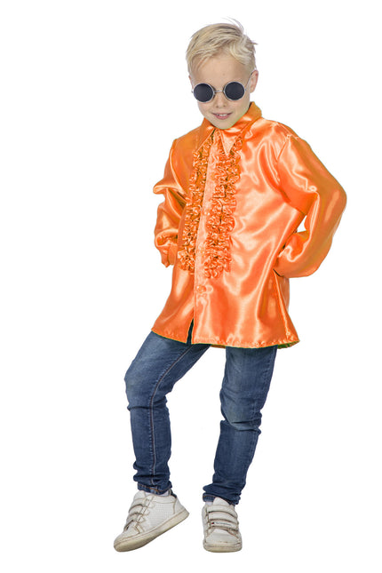 Chemisier Disco 70S Orange Boy