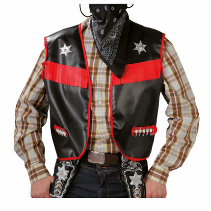 Gilet de cow-boy noir