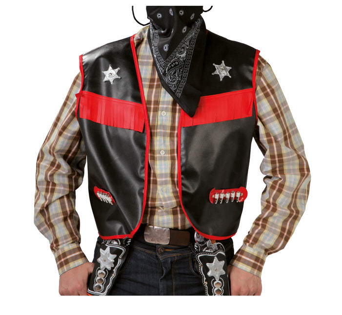 Gilet de cow-boy noir