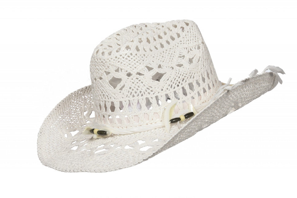 Chapeau blanc Dames en paille