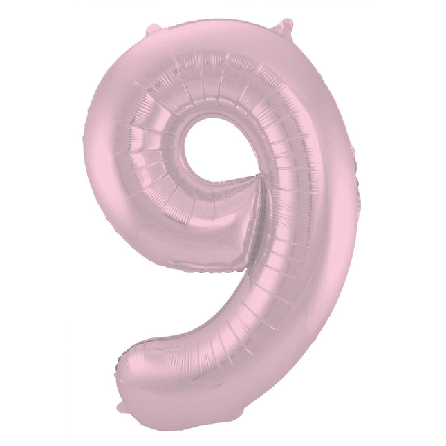 Ballon de baudruche Figure 9 Rose Pastel XL 86cm vide