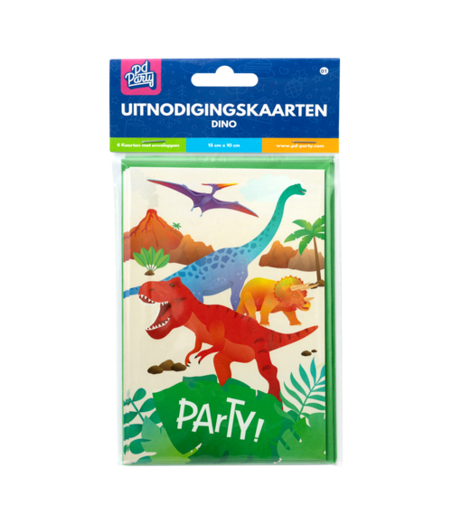 Invitations Dino 6pcs