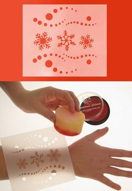 PXP Schmink Template Face Paint Snowflakes 12x13cm