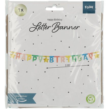 Lettre écharpe Happy Birthday Star 1.6m