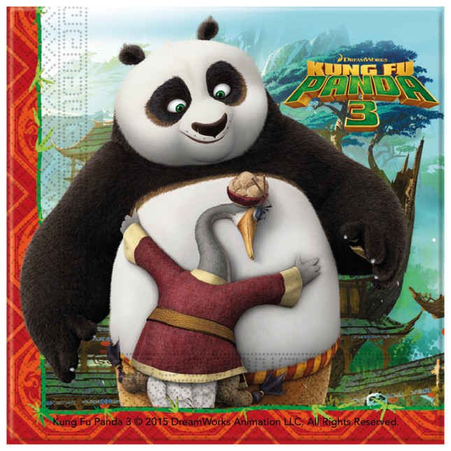 Serviettes Kung Fu Panda 33cm 20pcs