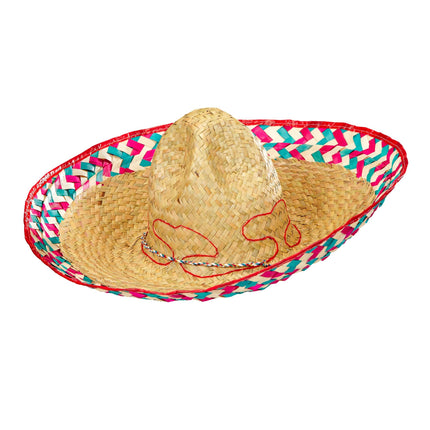 Sombrero coloré mexicain 52cm