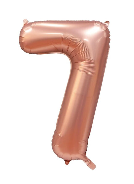 Ballon à figures en or rose 7 ans Gloss 86cm