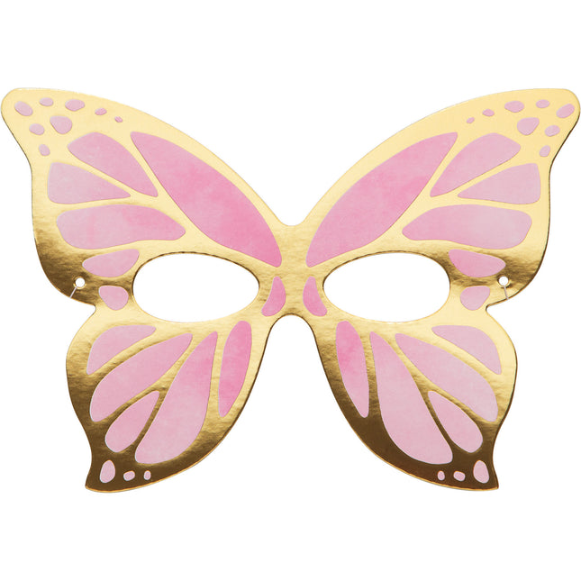 Masques de papillon colorés 19cm 8pcs