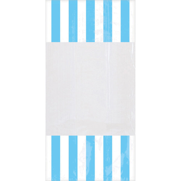 Light Blue Sharing Bags Striped 25cm 10pcs