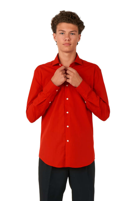 Chemise rouge Garçon Ado OppoSuits