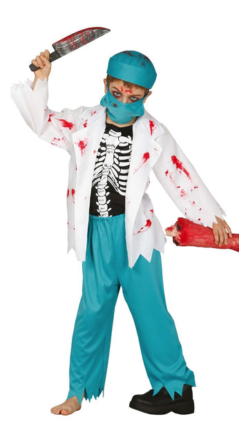 Costume d'Halloween docteur enfant zombie