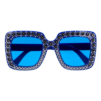 Lunettes bleues pailletées