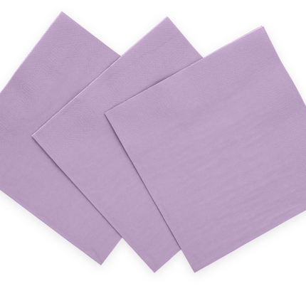 Serviettes de table lilas 3 couches 33cm 20pcs