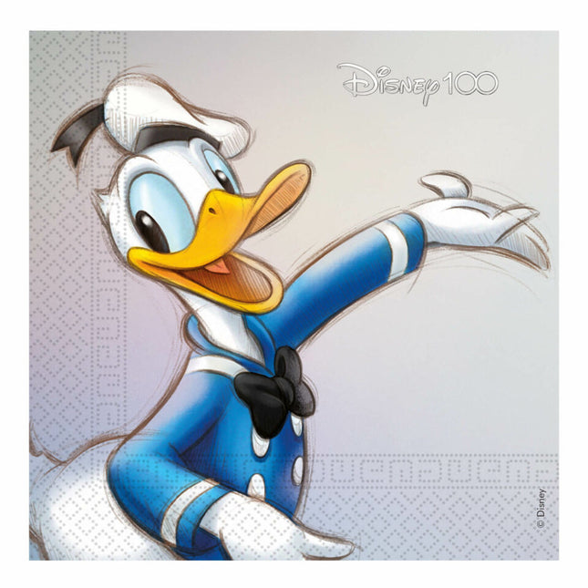 Serviettes Donald Duck 2 couches 33cm 20pcs