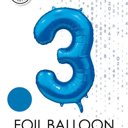 Ballon à figures bleu 3 ans Gloss 86cm