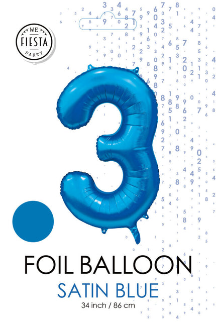 Ballon à figures bleu 3 ans Gloss 86cm
