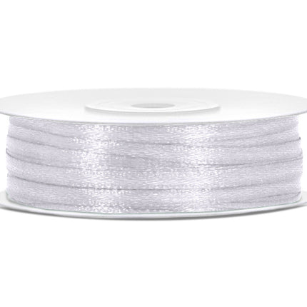 Ruban de satin blanc 3mm 50m