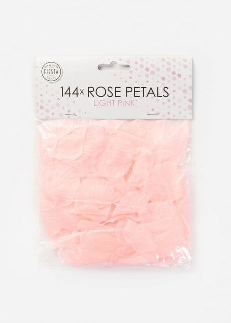 Pétales de rose rose pâle 144pcs