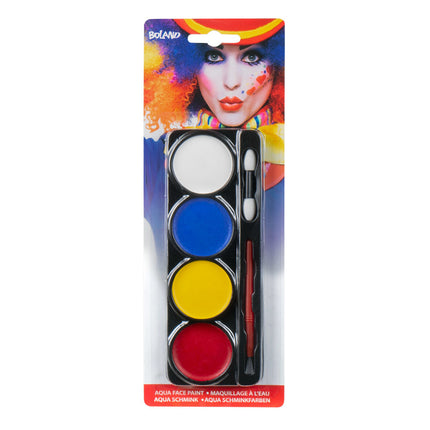 Set de maquillage pour clown Base d'eau 6 pièces