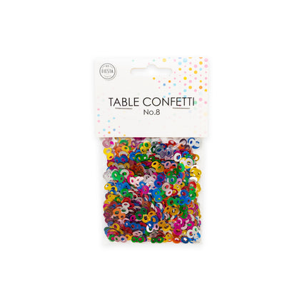 Confettis de table 8 ans colorés