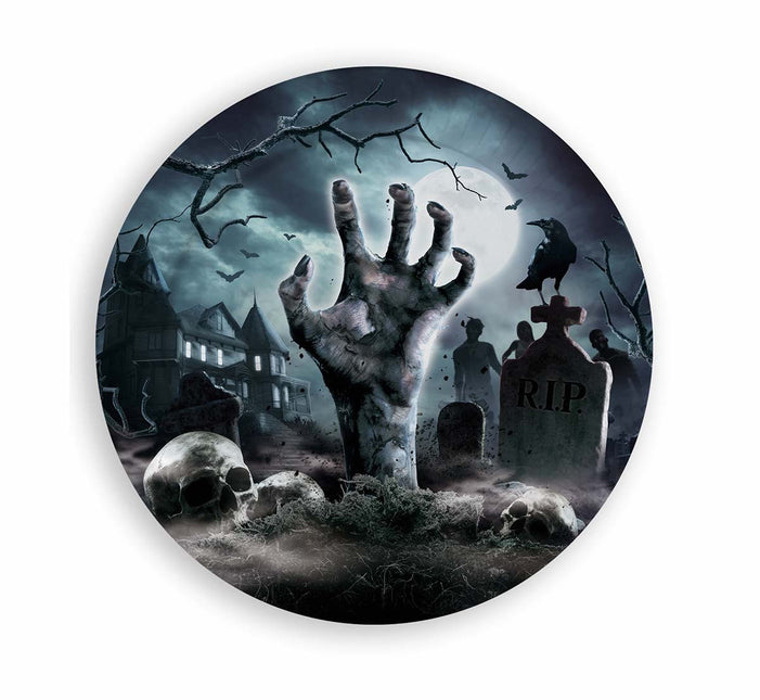 Assiettes de cimetière d'Halloween 23cm 6pcs