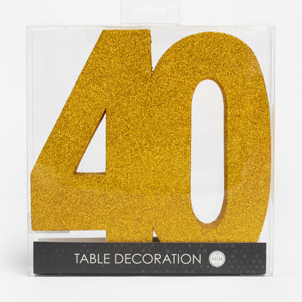 Décoration de table en or Figure 40 paillettes 20.5cm