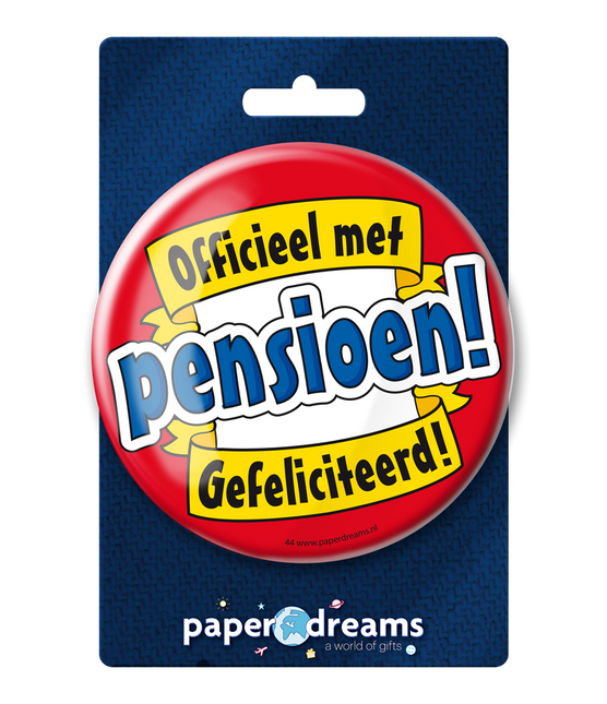 Bouton officiel avec pension Félicitations 10.2cm