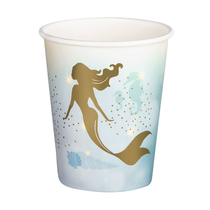 Gobelets Mermaid en papier 210ml 10pcs