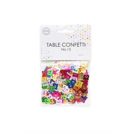 Confettis de table 13 ans colorés