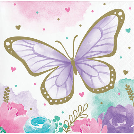 Serviettes papillon 12.7cm 16pcs