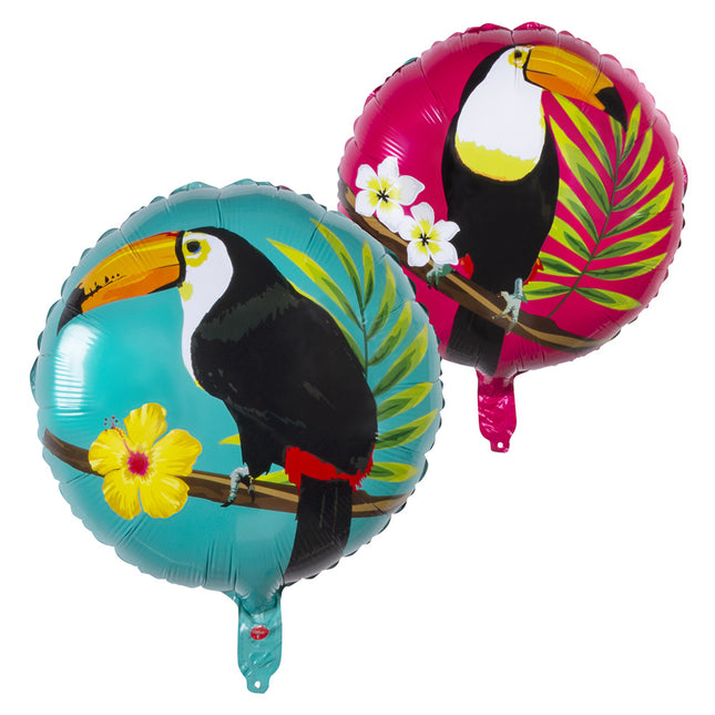 Ballon à hélium Toucan double face vide 45cm