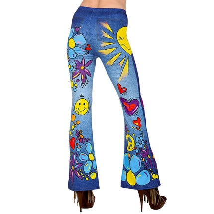 Hippie 60S Legging Bleu Dames