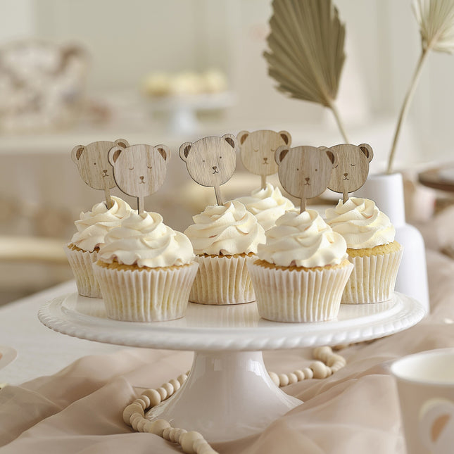 Dessus de cupcake pour la fête de bébé 6pcs