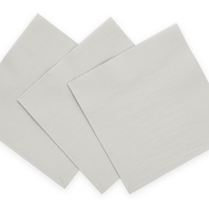 Serviettes de table argentées 3 couches 33cm 20pcs