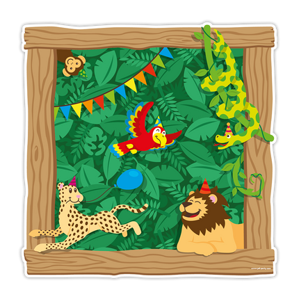 Plaque de porte Jungle 50cm