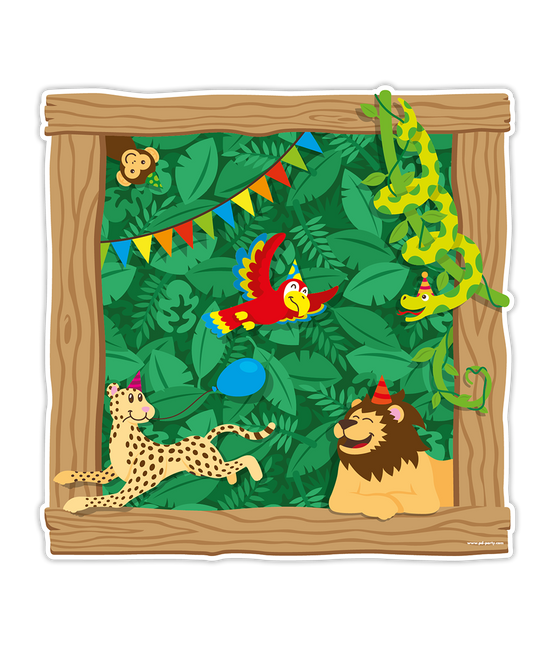 Plaque de porte Jungle 50cm