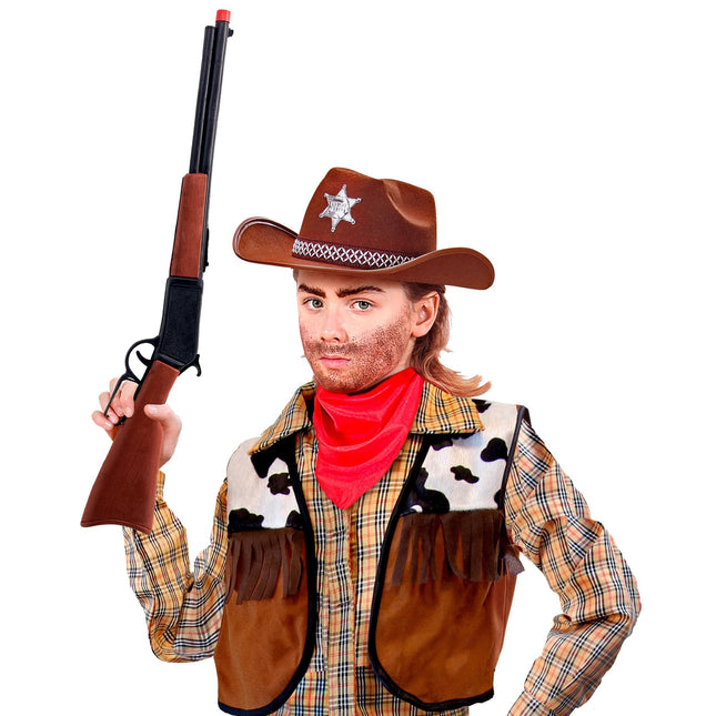 Faux pistolet de cow-boy 63cm