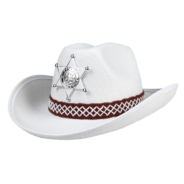 Chapeau de cow-boy blanc enfant