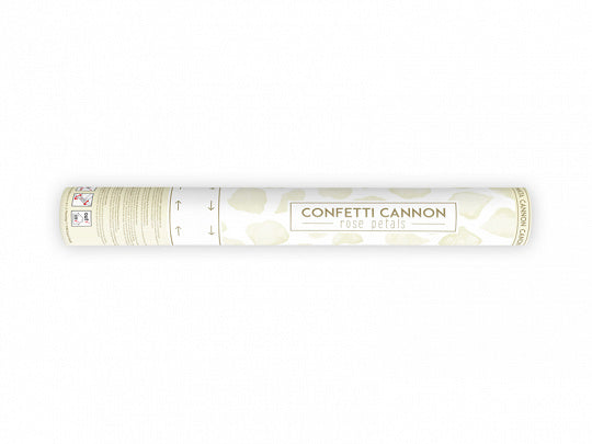 Confetti Cannon Crème Vanille Pétales de Rose 40cm