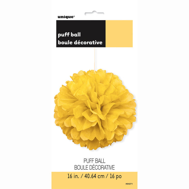 Pompon jaune 40cm