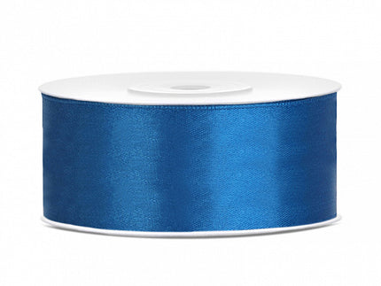 Ruban de satin bleu 25mm 25m