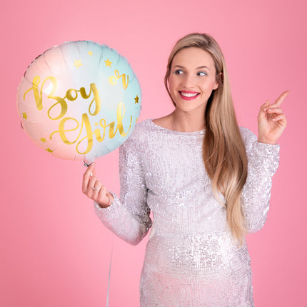 Ballon à l'hélium garçon ou fille vide 35cm