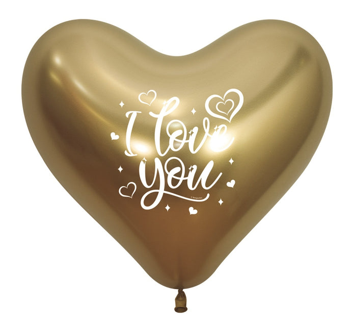 Ballons Heart I Love You Reflex 35cm 12pcs