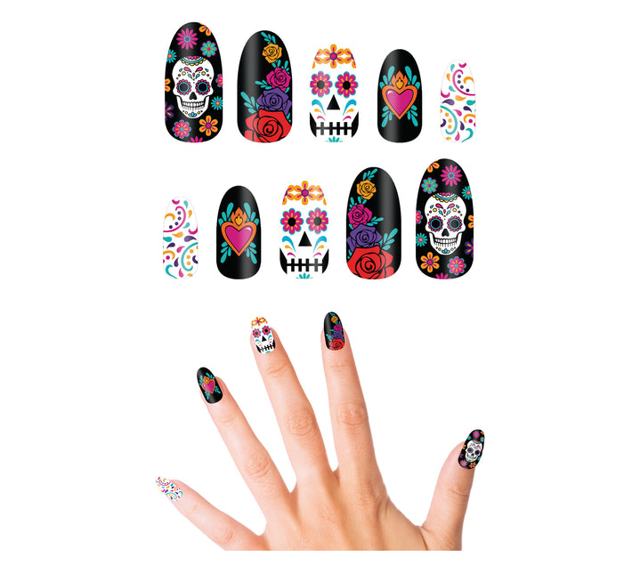 Faux ongles Dia De Los Muertos 10pcs