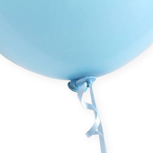 Raccourcis de ballons Bleu clair avec ruban 100pcs