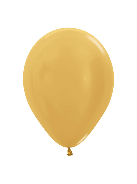 Ballons de baudruche Or Métallique 23cm 50pcs