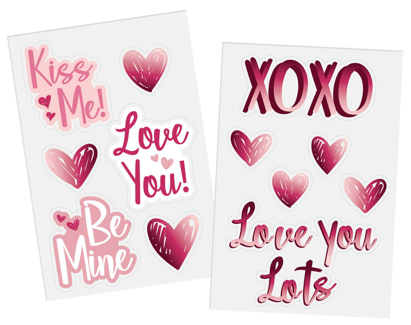 Autocollant de fenêtre Love 12pcs