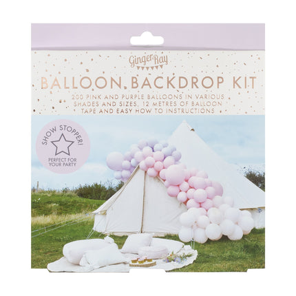 Arche de ballons rose mauve XL DIY Set